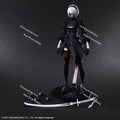 PLAY ARTS Original 1/6  Nier White Hair Movable Girl Action Figure 2B Sister Mini Long Sword Weapon Decor 12" Female Soldier