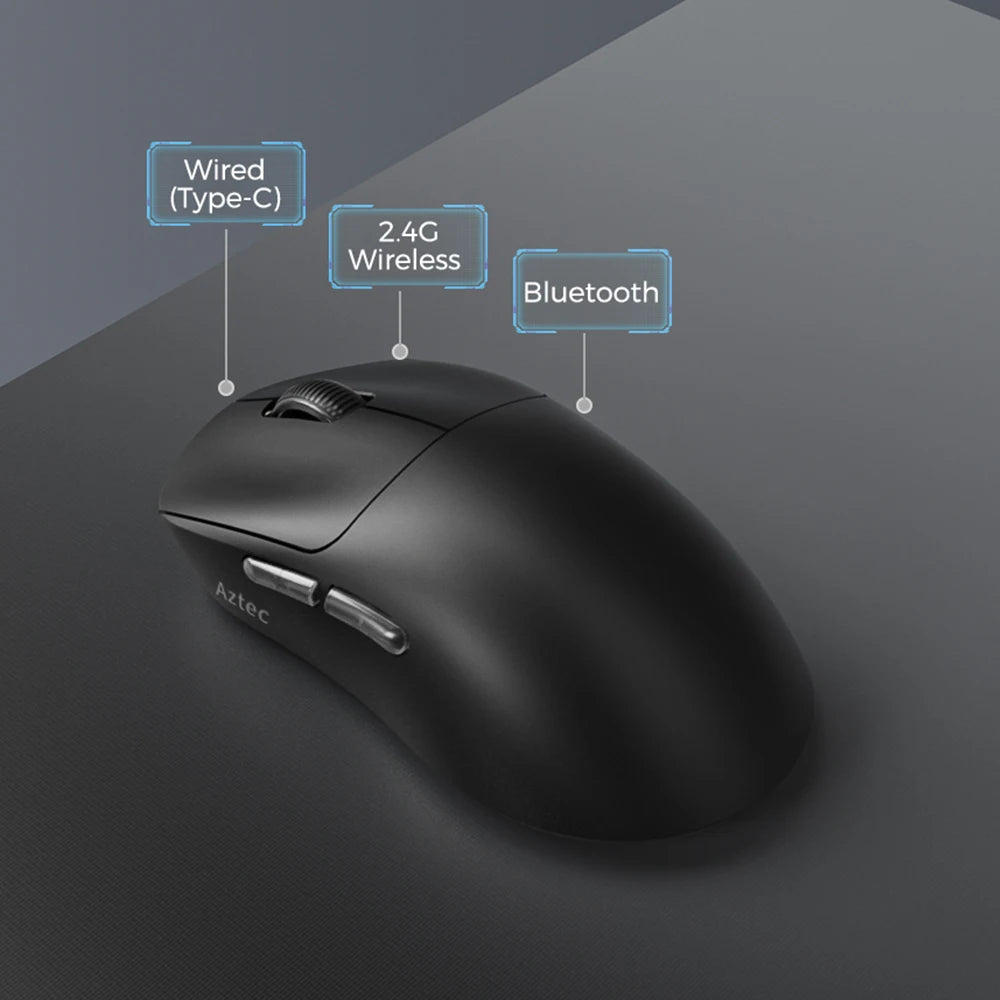 Kysona Aztec PAW3395 Wireless Gaming Mouse 55g Ultra-Light 26000DPI 6 Buttons 90 Million Optical Computer Mice For Laptop PC