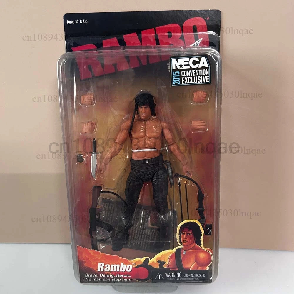 NECA Figure First Blood John J Rambo Stallone Action Figure Rambo 2015 Ver. Special Forces Soldier Avenger Sylvester Film Model