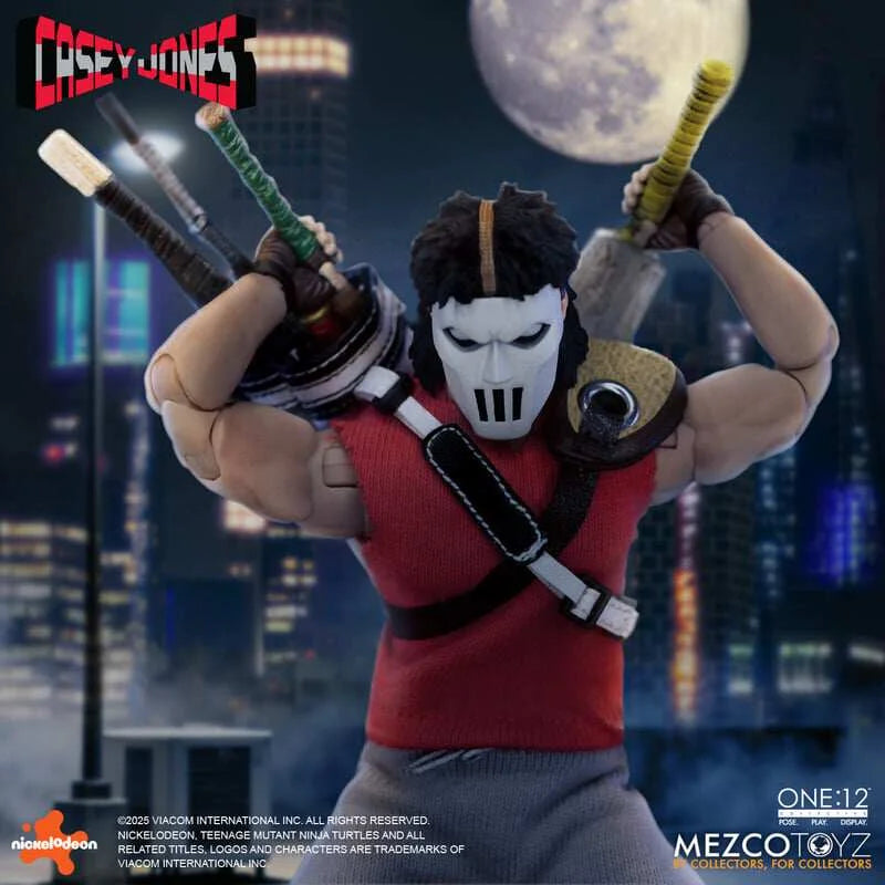[New in Stock] Mezco Ant One: 12 Teenage Mutant Ninja Turtles Casey Jones 1/12 Articulated Moving Doll Model Toy Collection Gift