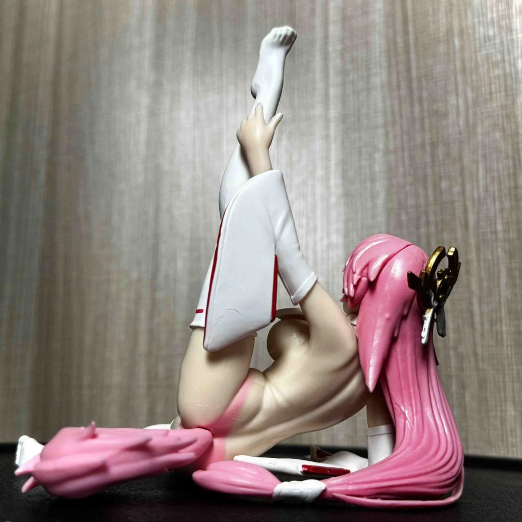 15cm Genshin Impact Yae Miko Lying Leg lift Beautiful Girl Anime Handmade Action Figures Desktop Case Decoration Ornament Gift
