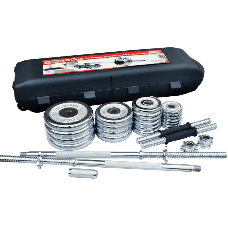 Fabrik Großhandel Langhantel Galvanik Hantel Set Gym Kommerzielles freies Gewicht Krafttraining Gusseisen Hantel Set