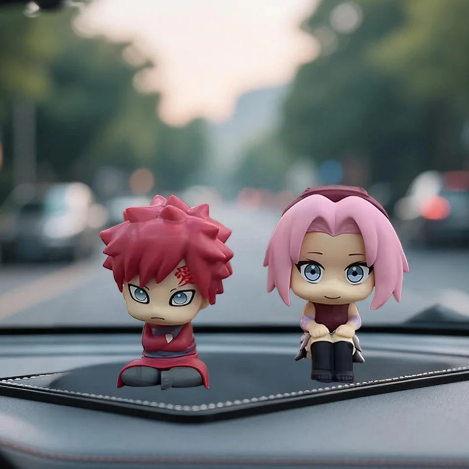 Anime Naruto Nette Sakura Haruno Gaara Sitzhaltung Cartoon Action FigureModel PVC Kinder Spielzeug Auto Dekoration Geschenk