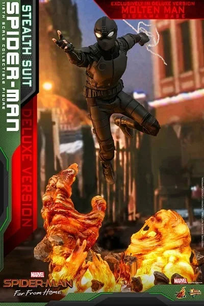 【MT】Hot Toys HT MMS540 MMS541 Marvel 1/6 Men Soldier Spider Man Black Battle Suit Full Set 12inch Action Figure Collectible Toys