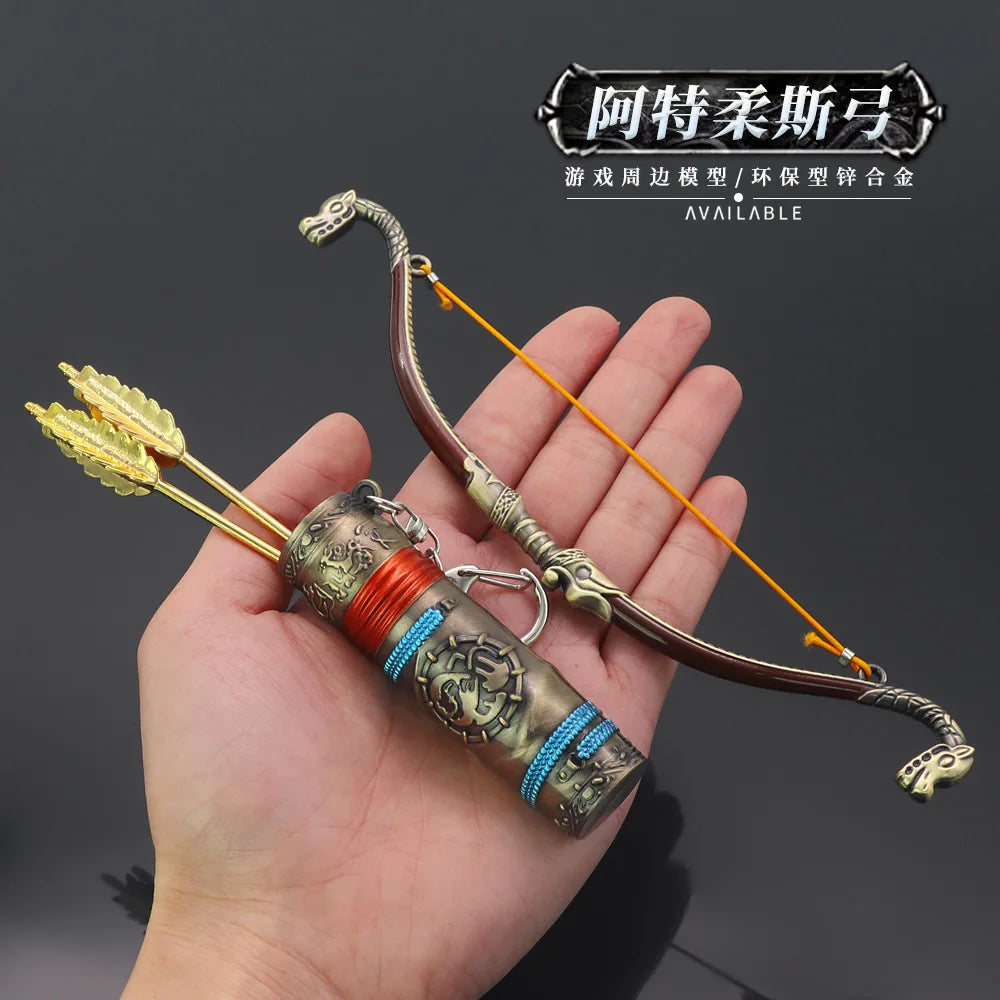 Mini Kratos Sword Key Chain Pendant For Men God of War 9cm Blades of Chaos Tiny Weapon Key Ring with Stand Accessories Keychain
