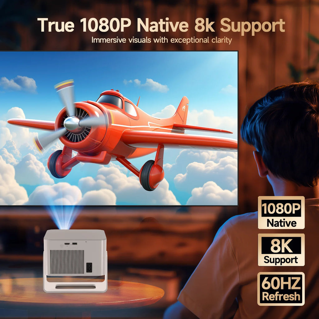 Magcubic Autofokus Android 14 4K-Projektor 900ANSI 8K Native 1080P HY350Max mit Wifi6 BT5.4 Allwinner H726 tragbarer Outdoor