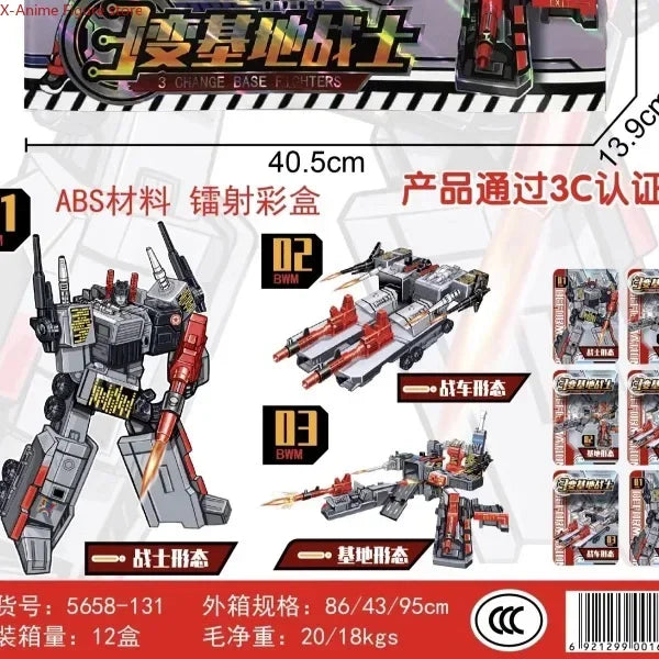 In Stock Transformed Toys Metroplex G1 Three Transformations Beast Dinobot 5 in 1 KO Action Figures Boy Gift Collection Hobbies