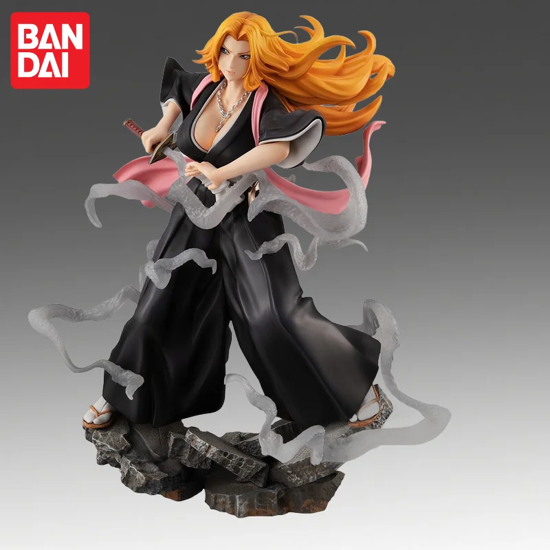 In Stock Bandai Original Megahouse Bleach Matsumoto Rangiku Action Figure Model Doll Brand New Boxed Anime Characters Toys Model