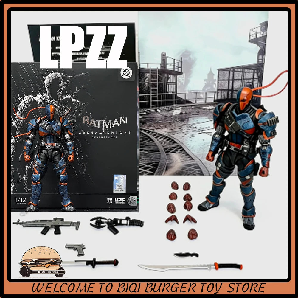 IN STOCK LPZZ Deathstroke Arkham Knight Figure V8.04 Suit Batman Action Figures 002 DC Multiverse Superman 1/12 Statue Gift