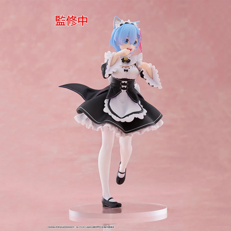 Genuine Original TAiTO Re:Life in A Different World From Zero Rem Anime Figure PVC 18CM Collectible Model Doll Ornament Toy Gift