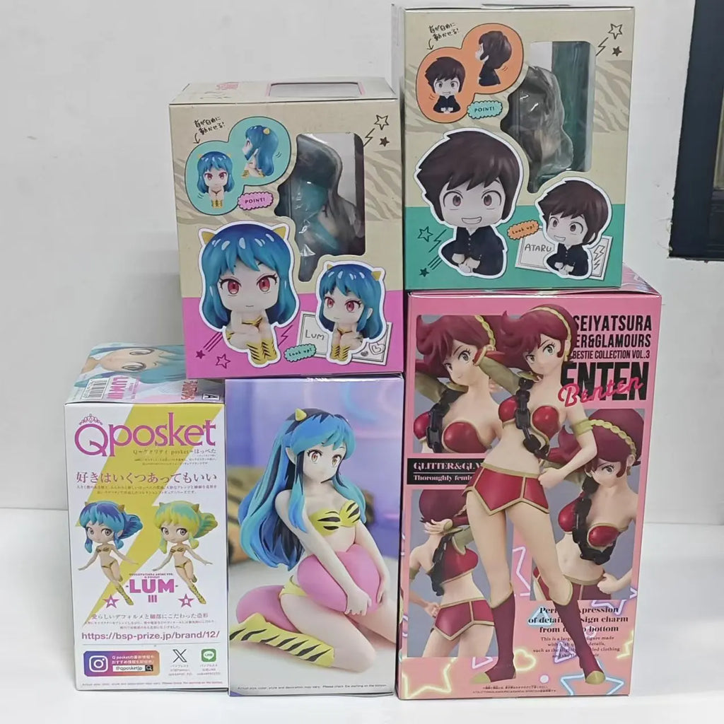 BANDAI Original BANPRESTO Glitter&Glamours Urusei Yatsura 22cm Lum Ronnie Anime Figure Action Figures Model Figurine Toy Look Up