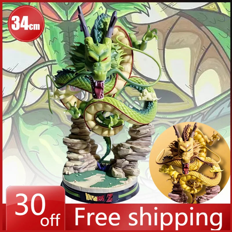 35cm Dragon Ball Figure Shenron Call Son Goku Anime Collection Model Desktop Ornament Decorations Holiday Gifts Children Toys