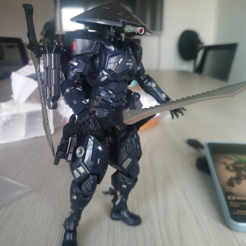 Anime Black Warrior Actionfigur Cool Snake Eye Sc001 Schwarzer Krieger mit Schwert Bewegliche Modellfigur für Kindersammlung Spielzeug