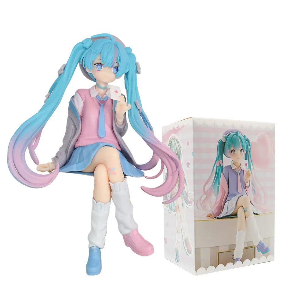 21 cm Sexy Girl Miku Anime Figur Mode Subclture Miku Actionfigur Weihnachtsgeschenk PVC Sammlung Modell Puppenspielzeug