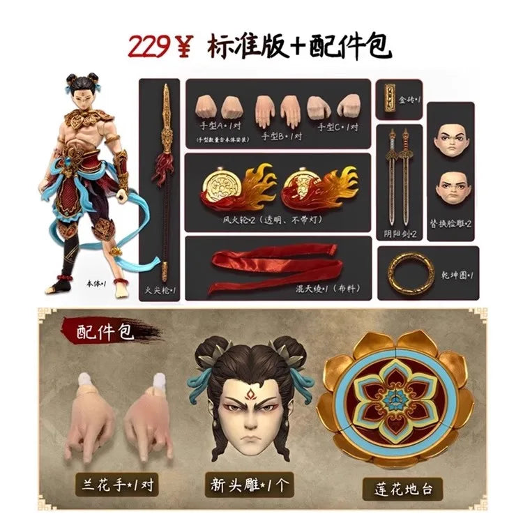FancyRealm FJ-1A02 1/12 Soldat Fengshen Nezha 6'' Action Figur Modell Spielzeug Auf Lager
