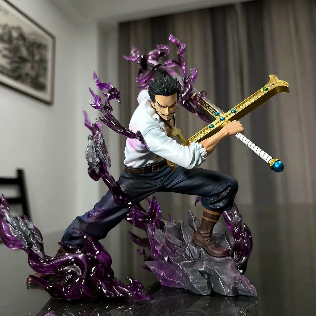 35 cm Dracule Mihawk Figuren One Piece Anime Action Figur PVC Sammlermodell Puppe Statue Spielzeug Ornament Dekoration Geschenk