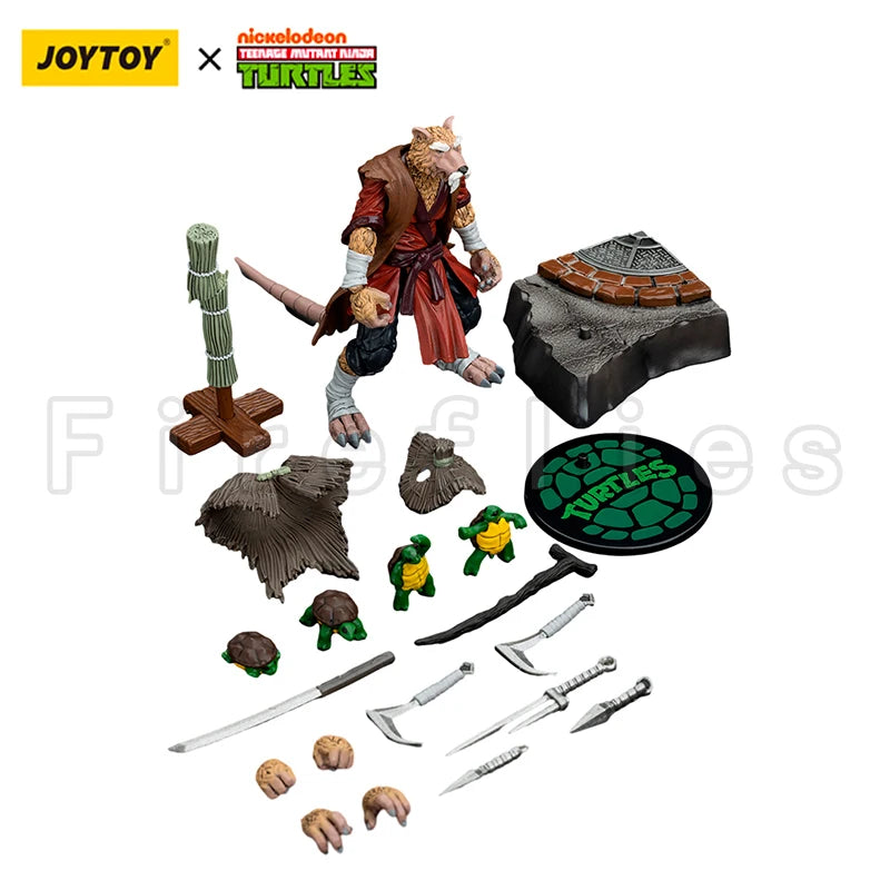 1/18 JOYTOY Action Figure Turtles Splinter April O'Neil Anime Model Toy