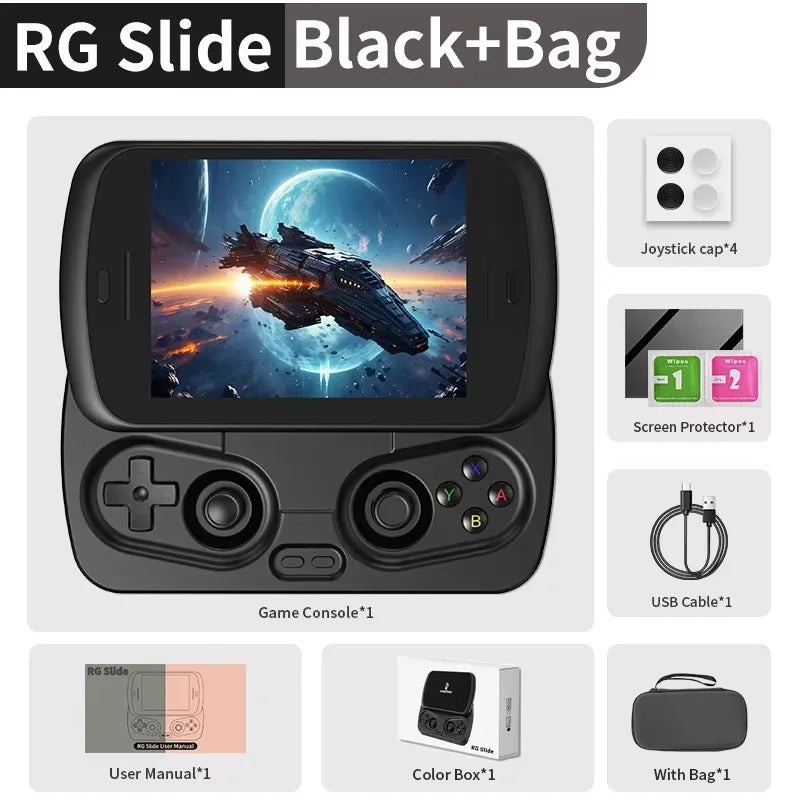 ANBERNIC RG Slide RGSlide Retro Handheld Game Console Video Gaming Player 4.7-inch Screen Android13 120HZ PSP PS2 Game Gifts AI