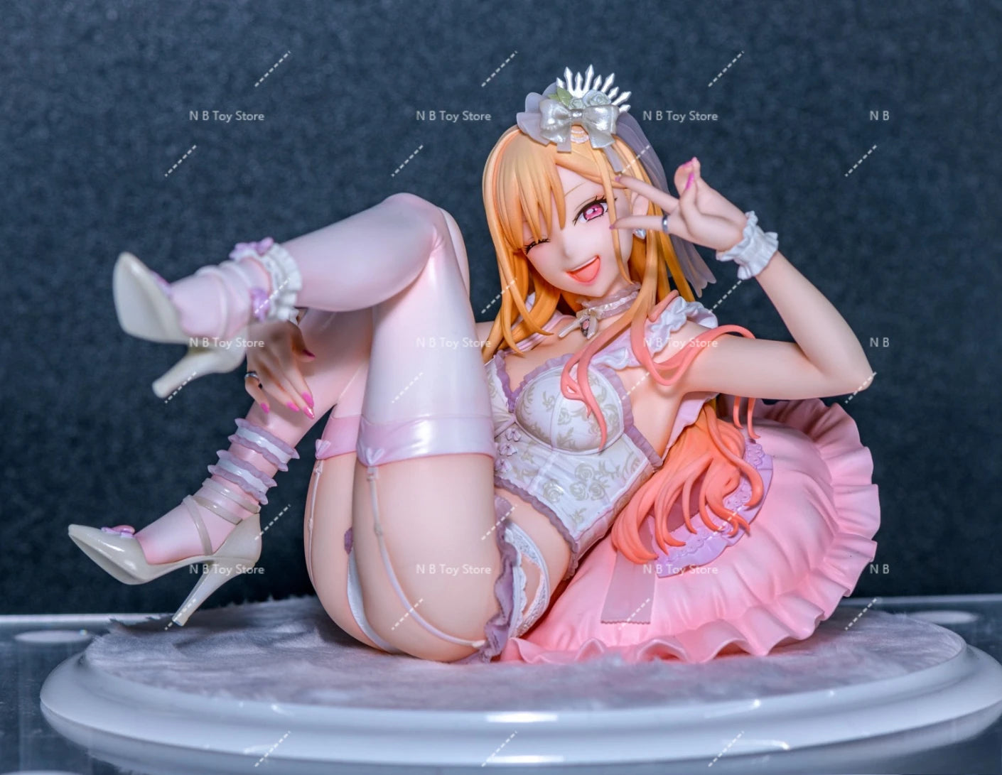 In Stock Original Aniplex + My Dress-Up Darling Marin Kitakawa Striped 1/7 Beauty Bride Figures Decoration Gifts Sweater