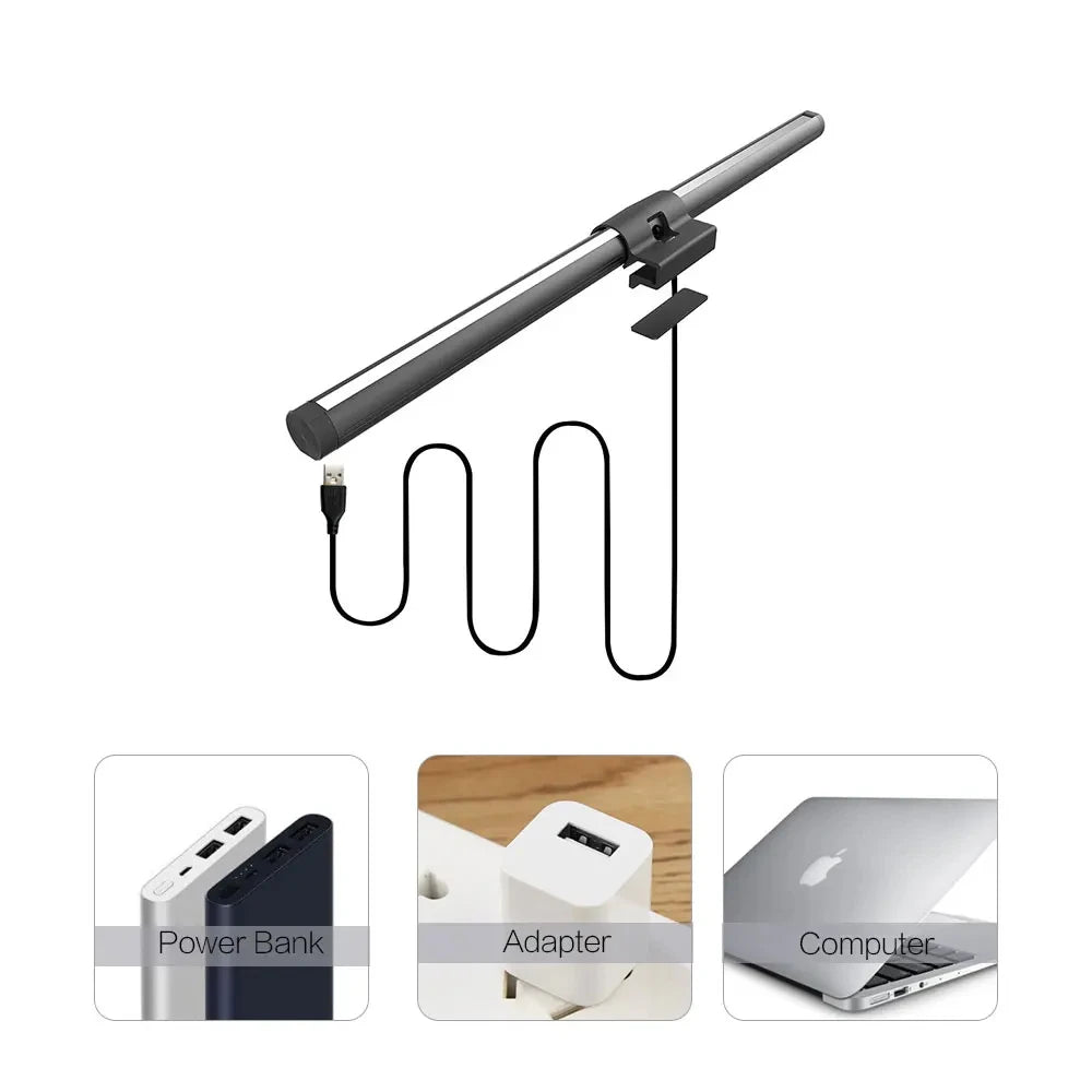 RGB LED Desk Lamp Dimmable Office Computer Eye-caring Table Lamps for Study Reading Screen Monitor Hanging Light Bar