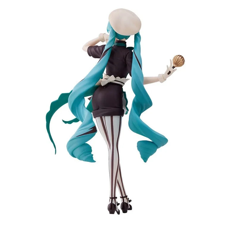 Hatsune Miku Dark Chocolate Bitter Pastry Chef Melty Cheerleading Anime Action Figure Desktop Ornaments Collectible Model Toy