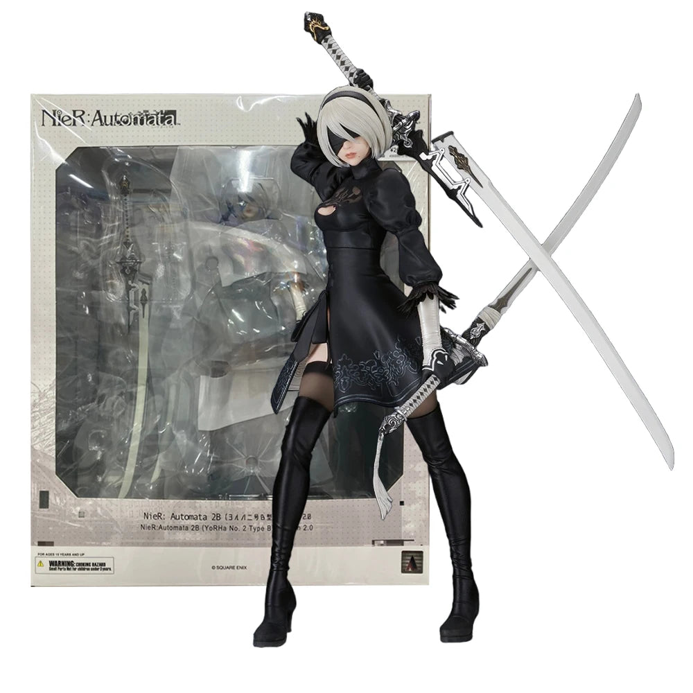 18CM Аниме NieR: Automata - YoRHa No. 2 Type B - Версия 2.0 Премиум Чоконосе Модел Играчка Кукла Екшън Фигурка