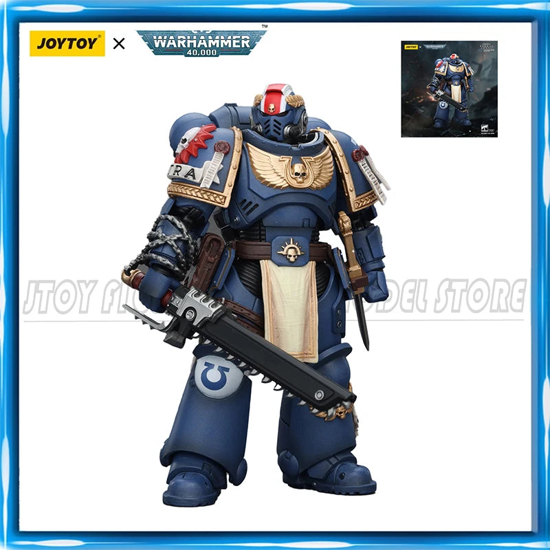 JOYTOY Warhammer 40K 1/18 Action Figure Ultramarines Titus with Laurels of Victory Figures Toys Model