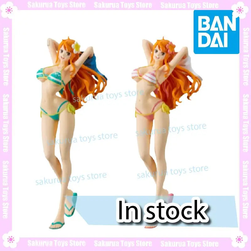 Auf Lager One Piece Nami Figuren Stehende Haltung Badeanzug Auto Ornamente Puppen Actionfiguren Sammlung Geschenke