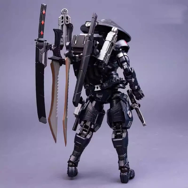 22cm Super Black Warrior SC001 Snake Eyes Action Figure 1/10 Mecha Ninja Articulated Figure Finished Model Collect Toy Boy Gift