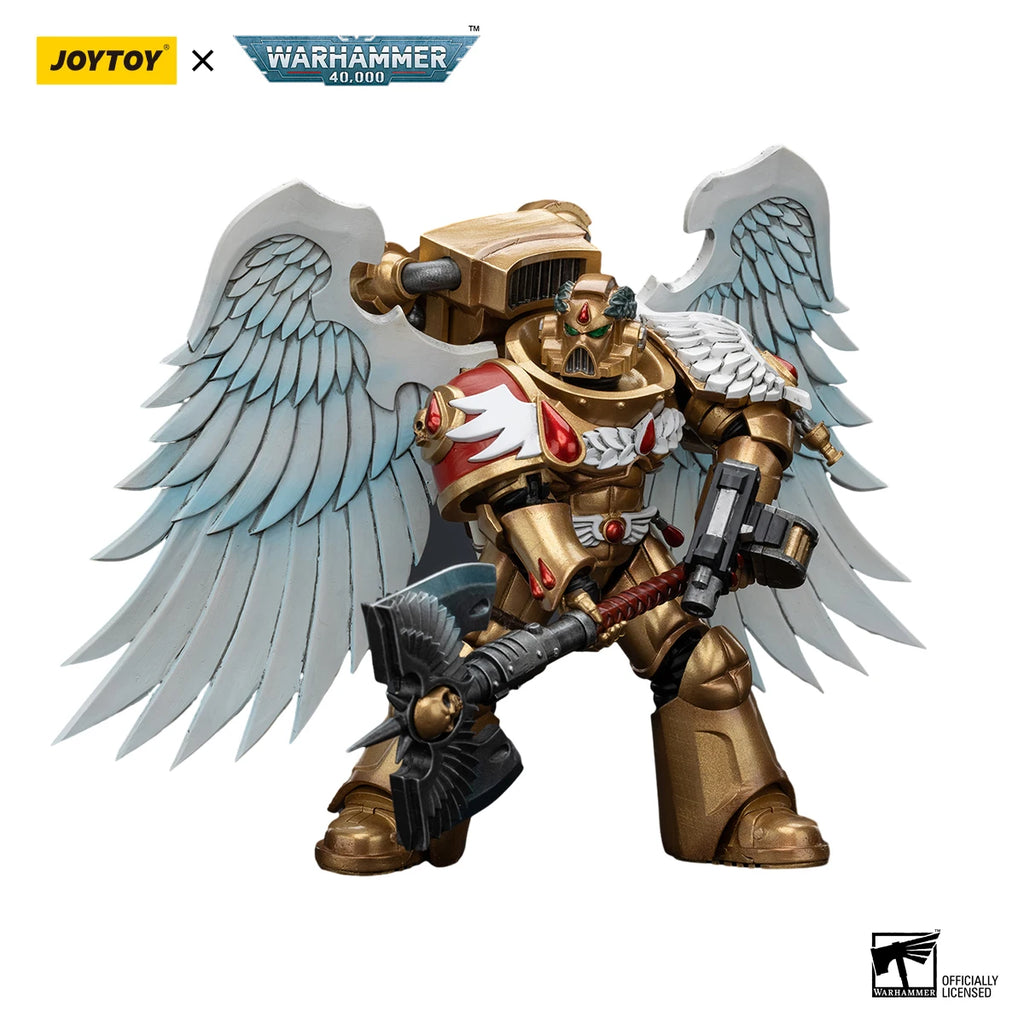 JOYTOY Warhammer 40K 1/18 Action Figure Blood Angels Sanguinary Guard with Encarmine Axe Anime figures Toys Model
