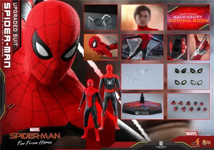 Stock Hot Toys HT 1/6 MMS542 MMS482 Hero Expedition Red and Black Spider Man Upgrade Suit Avengers Infinity War Iron Spider Man