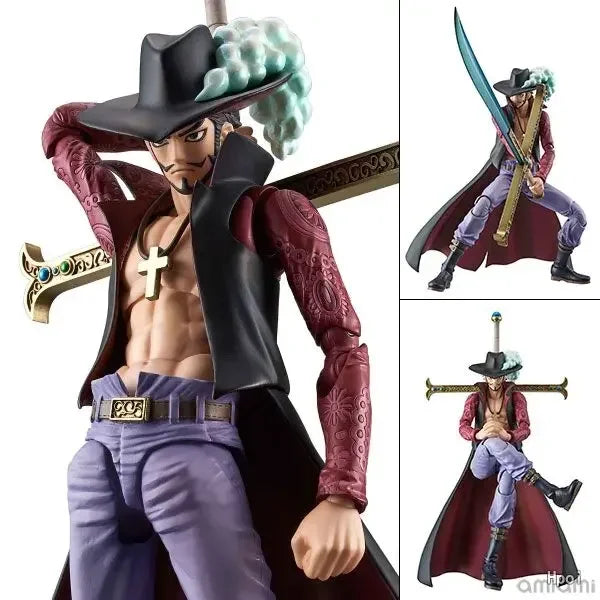 In Stock Original MegaHouse Variable Action Heroes VAH Dracule Mihawk Anime Figure Model Collectible Action Toys Gifts