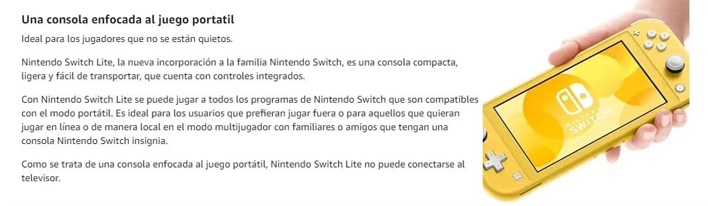 Игрална конзола Nintendo Switch Lite, 5.5-инчов LCD сензорен екран, 32GB вътрешна памет, Bluetooth 4.1, вграден контролер