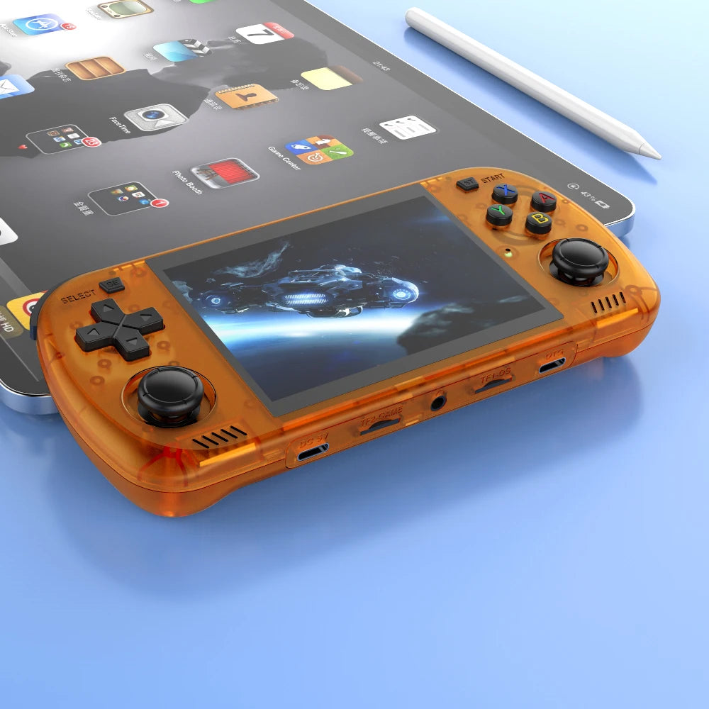 R36H PRO MAX retro portable gaming console features a 4.2-inch IPS display, comes with a built-in 64GB storage card, and include