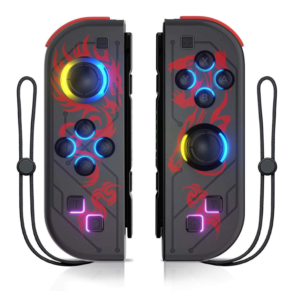 Gamepad Controller Joy Pad For Nintendo Switch/Led Lite/Pc Joystick Wireless Rgb Grip Support Wake-Up And Turbo Function 6 Axis