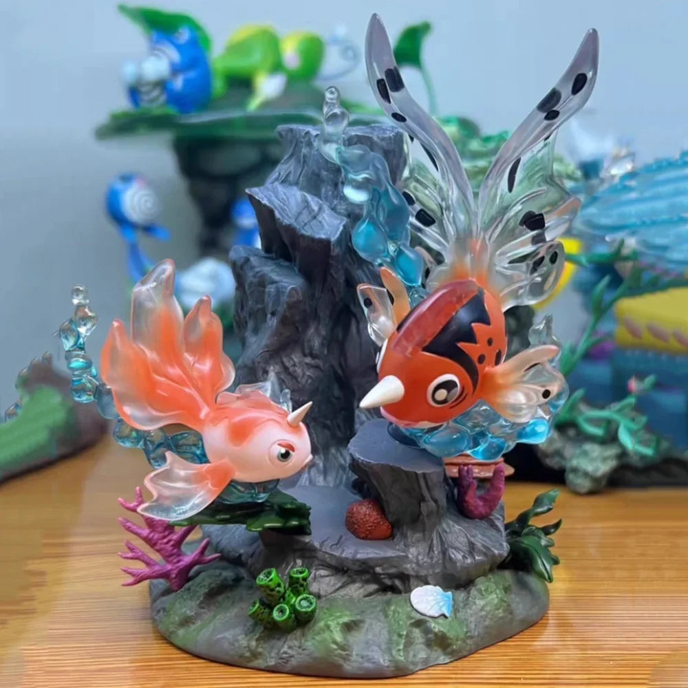 Pokemon Figure 119 Seaking 118 Goldeen Action Figures Gk Statue Collectible Model Ornament Figurine Desk Decor Toy Surprise Gift