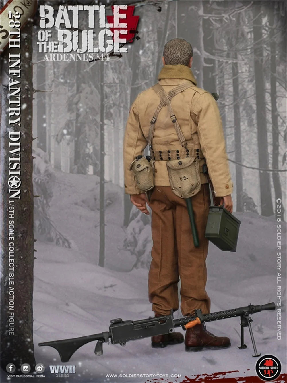 1/6 SoldierStory SS111 US. Army 28th Soldier Action Figure Winter Snow Full Set Moveable Action Figure Gift For Fans Collect