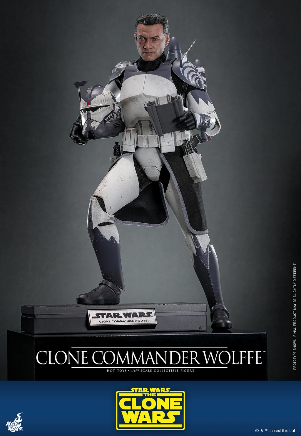 In Stock HotToys TMS141 Star Wars Clone Commander Wolffe 1/6 Soldier Figure Animation Action Figure Toy Gift Model Collection