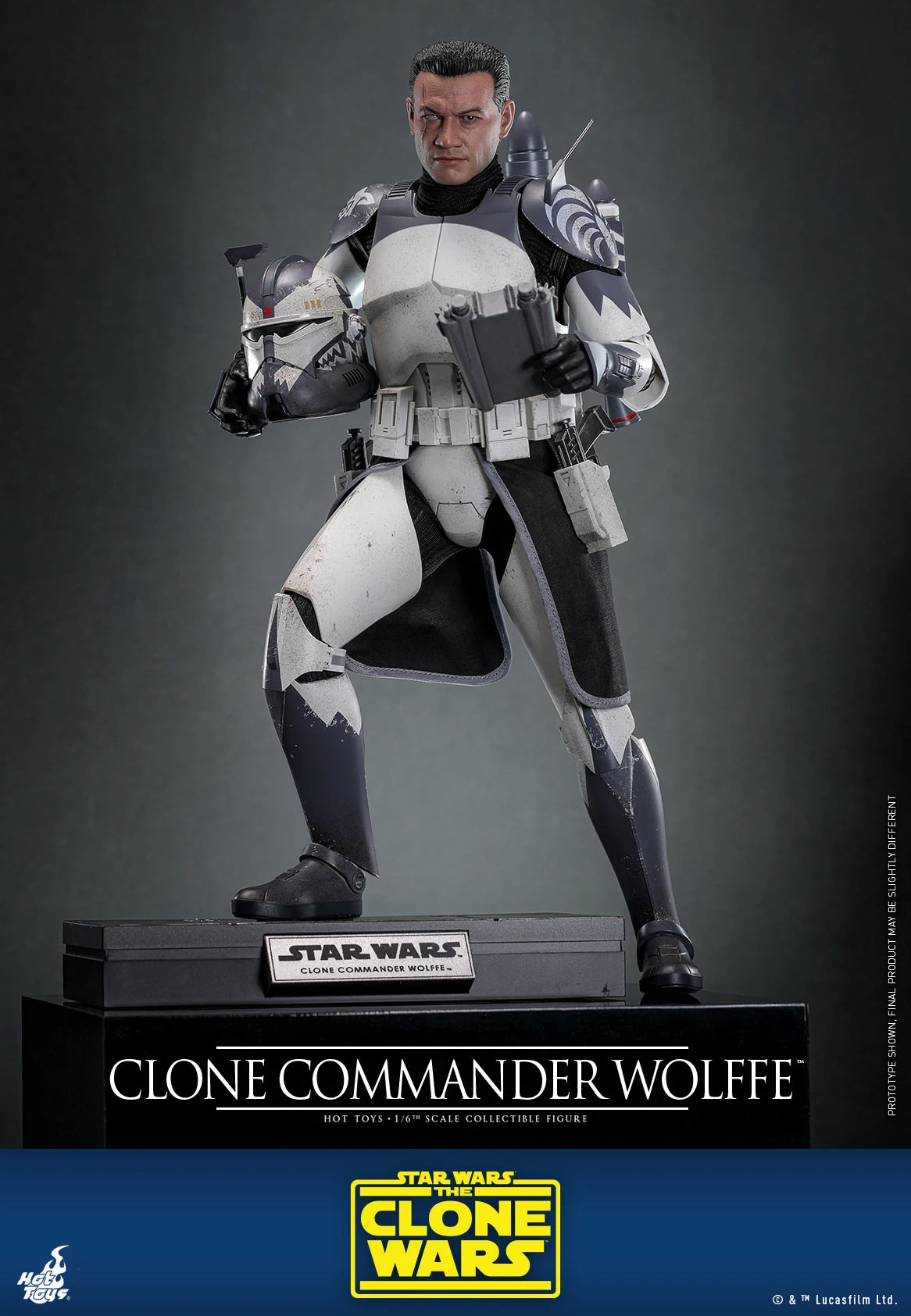 In Stock HotToys TMS141 Star Wars Clone Commander Wolffe 1/6 Soldier Figure Animation Action Figure Toy Gift Model Collection