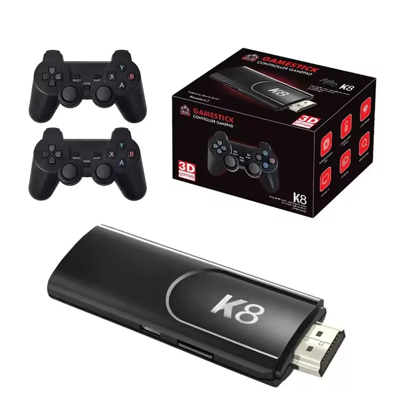 K8 Retro Game Console 2.4G Dual Wireless Controller TV Game 4K HD 20000 Retro Classical Games Retro Game Player Dual-Player Game