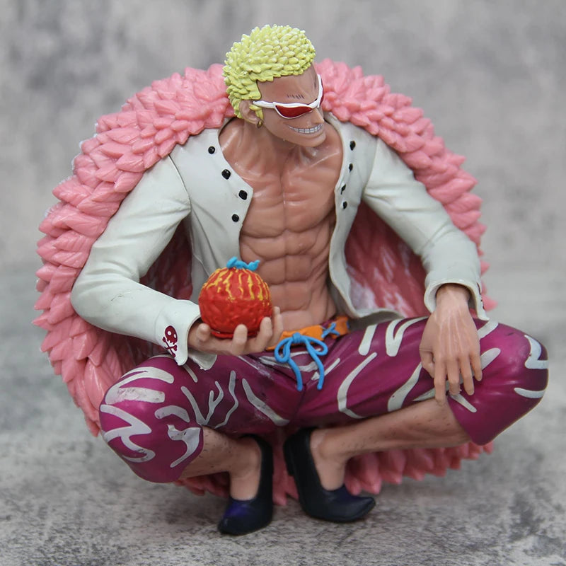 15cm Anime One Piece Figures Oka Shichibukai Donquixote Doflamingo Action Figure PVC Collection Gk Devil Fruit Statue Model Toys