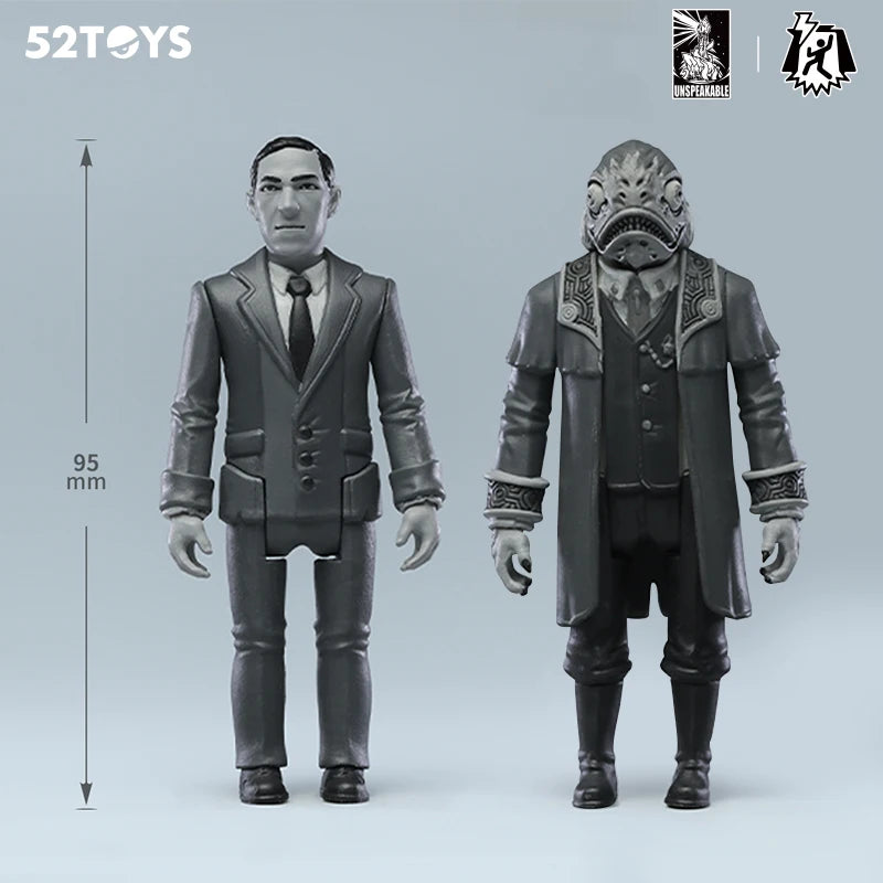 52TOYS Action Figure Legacy of Lovecraft, Monochrome Version, Collectible Desktop Decoration, Creative Gift for Birthday Party