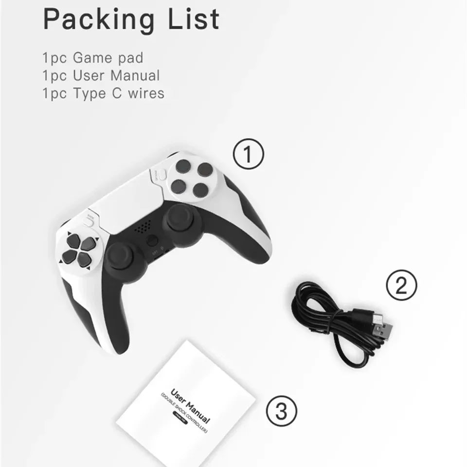 GAMINJA Wireless Controller Bluetooth Gamepad Double Vibration 6Axis Joypad Touchpad Microphone Earphone Port For PS4 PS3 PC