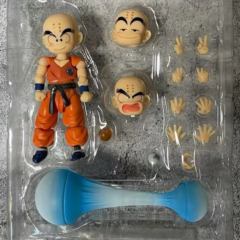 New Anime Peripheral Dragon Ball Shf Childhood Krillin Articular Mobility Figurine Pvc Action Figure Collectible Model Toy Boxed