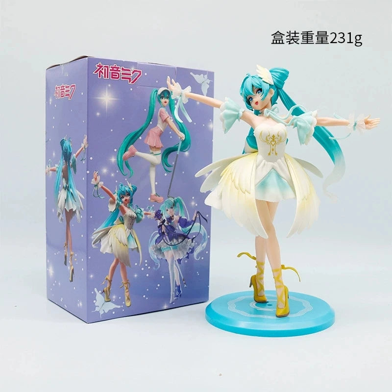 Anime Hatsune Miku Figure Wedding Dress Action Figures Kawaii Swimsuit Vocaloid PVC Collectible Model Toys Girl Gift