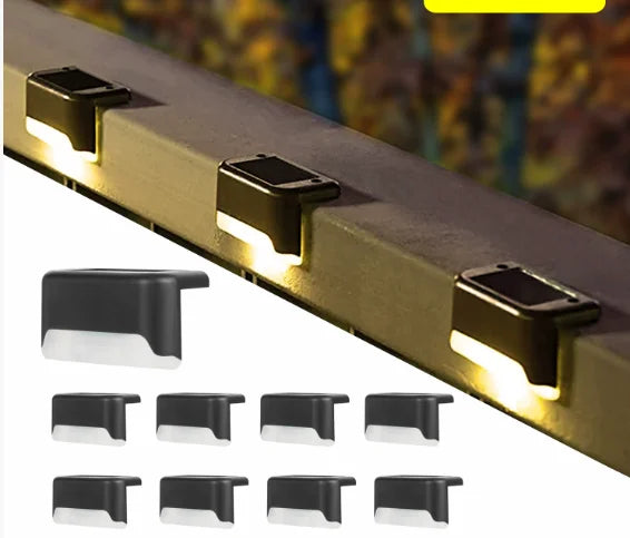 2/4/8/16 Pack Solar Deck Lights LED Waterproof Outdoor Solar Powered  LED Step Lights For Decks Stairs Patio Yard Garden Decor