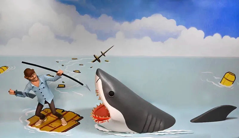 Toony Terrors NECA 03346 Figure JAWS Hooper Action Figuras Anime PVC Movable Model Doll Ornament Toys Original Gift for Kids