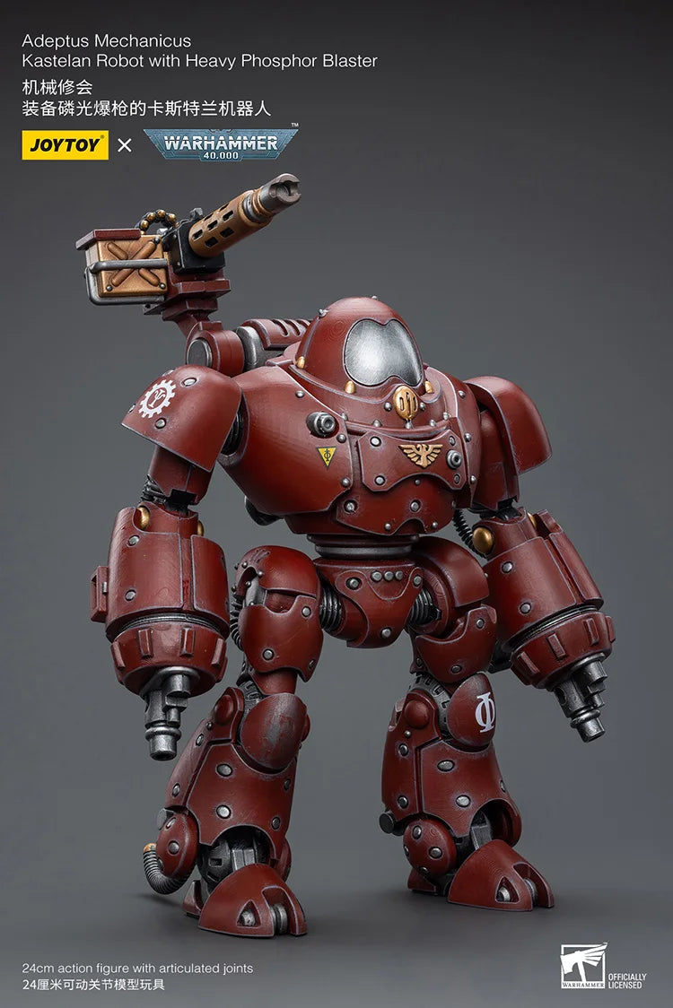 JOYTOY Warhammer 40K Adeptus Mechanicus Kastelan Robot With Heavy Phosphor Blaster Action Figures Collection Doll Original Toys