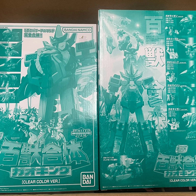 In Stock BANDAI SMP Hyakujuu Sentai Gaoranger GaoKing‌ Clear Color Ver. Anime Action Figures Assembly Model Collection Toy