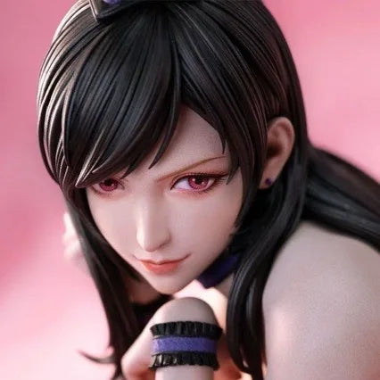 New Anime Tifa Lockhart Bunny Girl Prone Pose GK Figure Garage Kit Statue Model Desktop Ornament Collectible Adult Birthday Gift